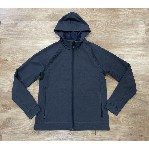 Lululemon City Sweat Full-Zip Hoodie Sweatshirt Heather Navy M3CE6S Men’s L - Picture 1 of 7